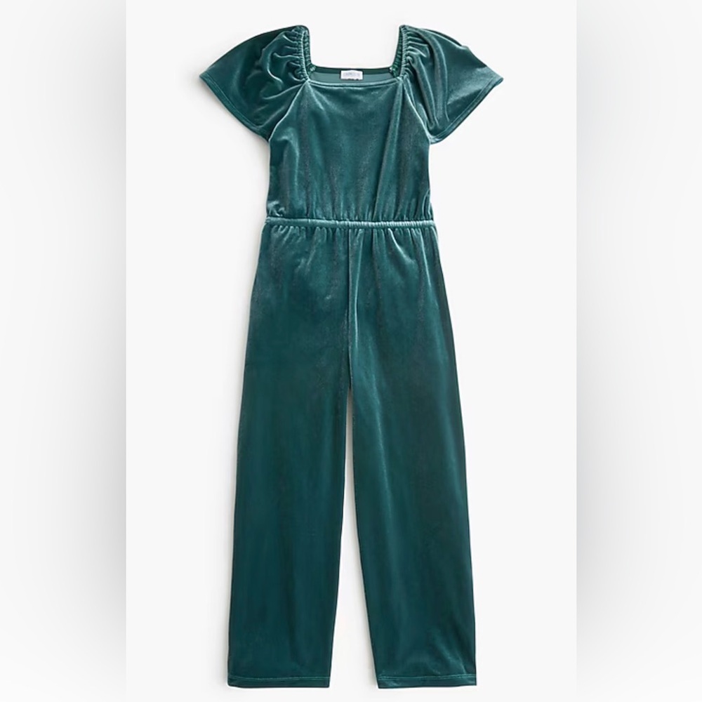 Crewcuts Girls' velvet flutter-sleeve jumpsuit